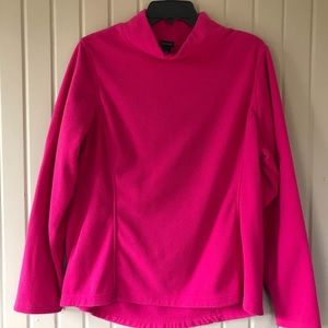 Land’s End Pink Fleece Pull Over 12-14 Large